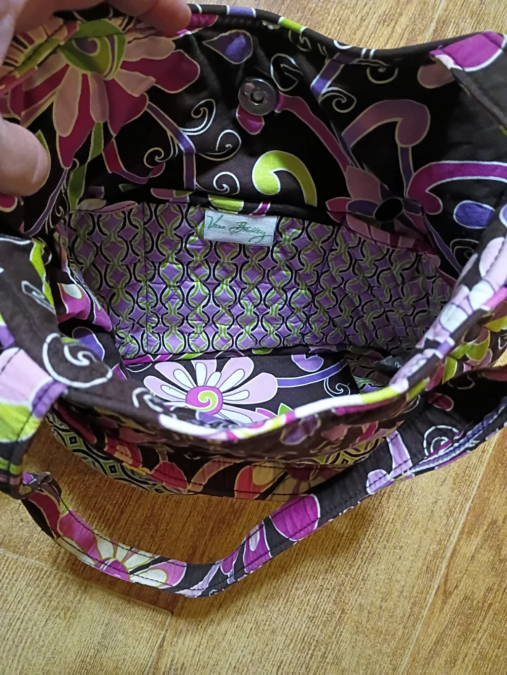 Vera Bradley Shoulder Bag  Floral Hipster Medium Bag With Matching Wallet